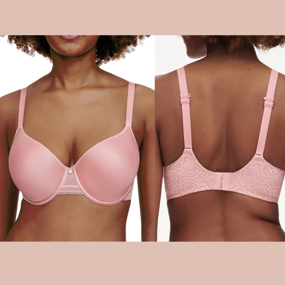 NWT $82 Chantelle [ 38DD ] C Jolie Comfort Convertible T-Shirt Bra Rose #U1582‎